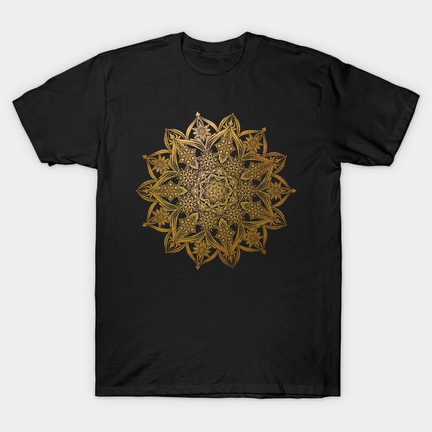 Gold mandala T-Shirt by Prita_d